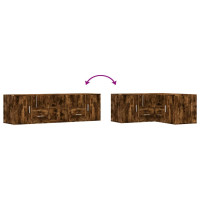 Produktbild för Hörnskåp rökfärgad ek 160x40x45 cm konstruerat trä