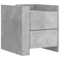 Produktbild för Sängbord betonggrå 45x50x50 cm konstruerat trä