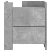 Produktbild för Sängbord betonggrå 45x50x50 cm konstruerat trä