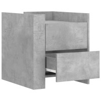 Produktbild för Sängbord betonggrå 45x50x50 cm konstruerat trä