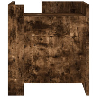 Produktbild för Sängbord rökfärgad ek 45x50x50 cm konstruerat trä