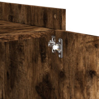 Produktbild för Sängbord rökfärgad ek 45x50x50 cm konstruerat trä