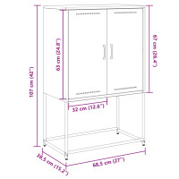 Produktbild för TV-skåp vit 100,5x39x60,5 cm stål