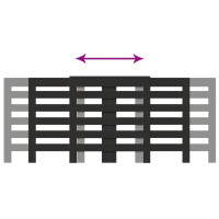Produktbild för Elementskydd svart 205x21,5x83,5 cm konstruerat trä