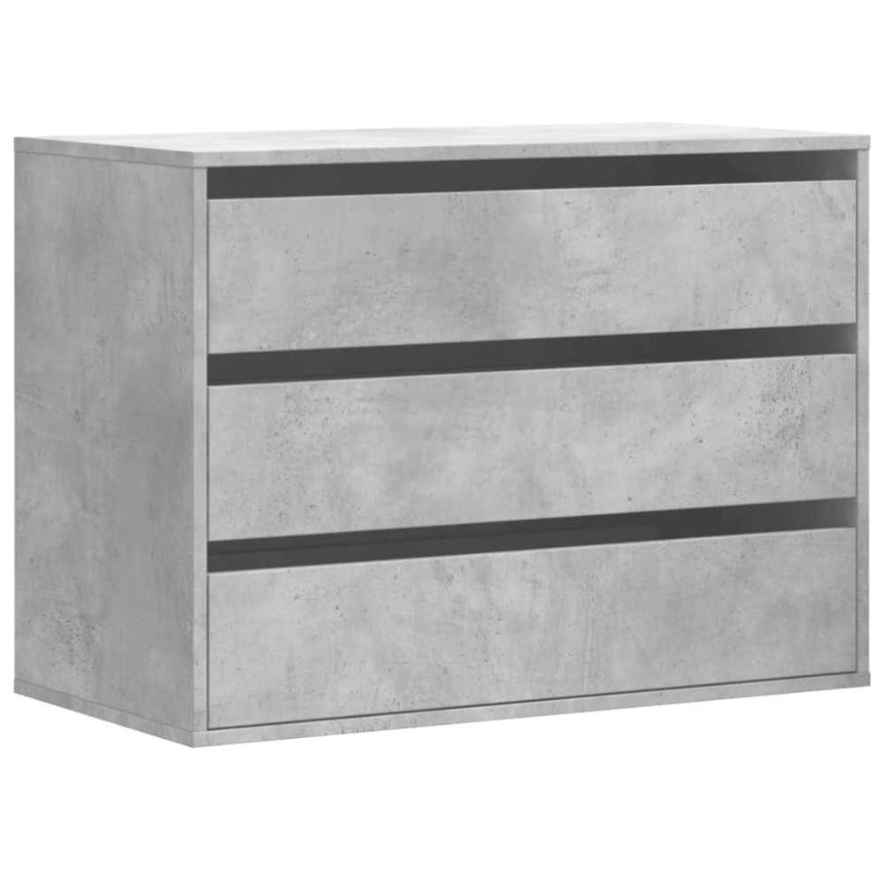 Produktbild för Byrå betonggrå 80x41x58 cm konstruerat trä