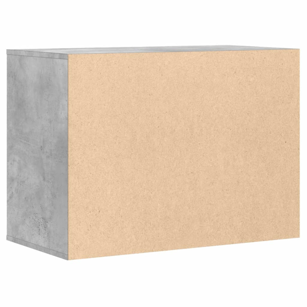 Produktbild för Byrå betonggrå 80x41x58 cm konstruerat trä