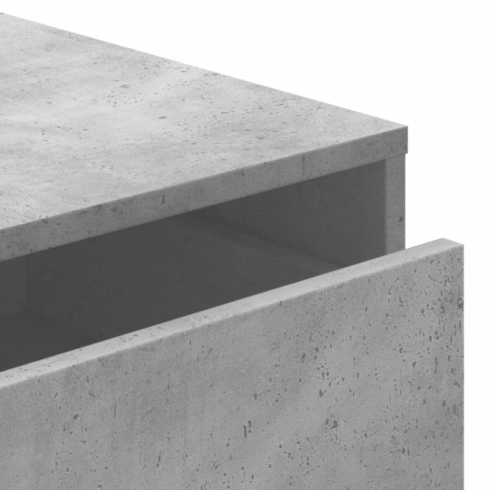 Produktbild för Byrå betonggrå 80x41x58 cm konstruerat trä