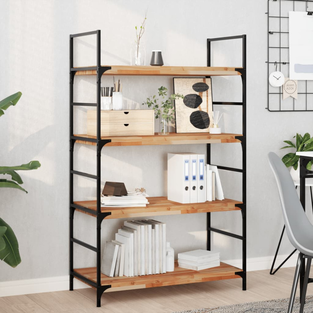 Produktbild för Svävande hyllor 4 st 80x40x4 cm behandlat massivt akaciaträ