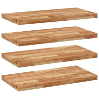 Produktbild för Svävande hyllor 4 st 80x40x4 cm behandlat massivt akaciaträ