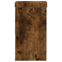 Produktbild för Växtställ 2 st rökfärgad ek 10x10x18 cm konstruerat trä
