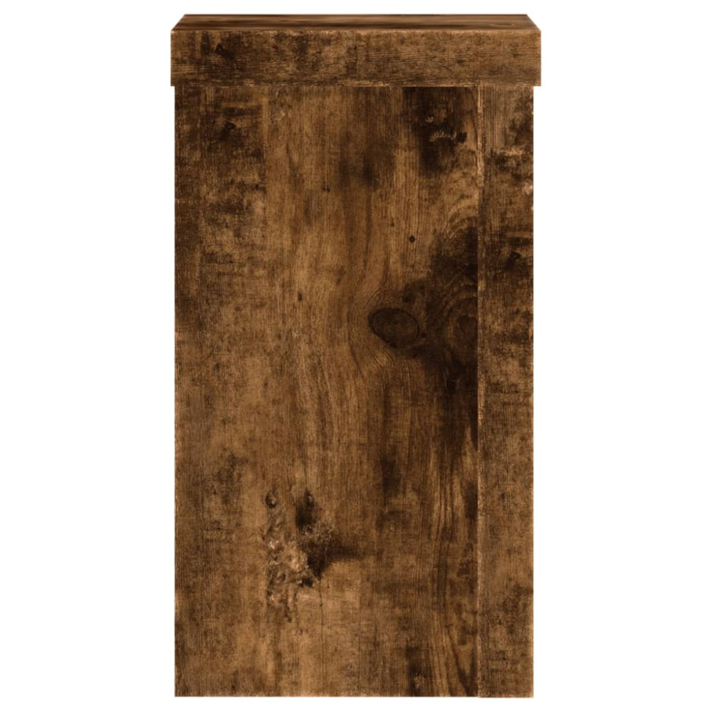 Produktbild för Växtställ 2 st rökfärgad ek 10x10x18 cm konstruerat trä