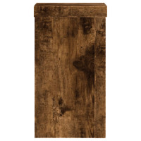 Produktbild för Växtställ 2 st rökfärgad ek 10x10x18 cm konstruerat trä