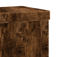 Produktbild för Växtställ 2 st rökfärgad ek 10x10x18 cm konstruerat trä