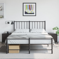 Produktbild för Sängbord 2 st svart 36x39x43,5 cm stål
