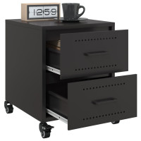Produktbild för Sängbord 2 st svart 36x39x43,5 cm stål