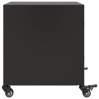 Produktbild för Sängbord 2 st svart 36x39x43,5 cm stål