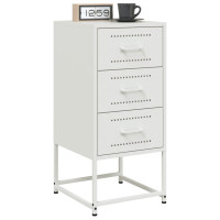 Produktbild för Sängbord 2 st vit 36x39x78 cm stål