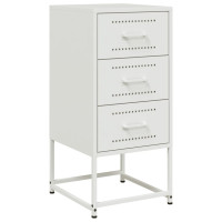 Produktbild för Sängbord 2 st vit 36x39x78 cm stål