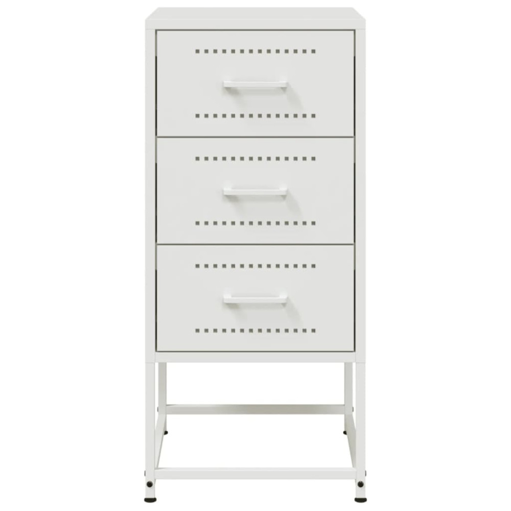 Produktbild för Sängbord 2 st vit 36x39x78 cm stål