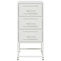 Produktbild för Sängbord 2 st vit 36x39x78 cm stål