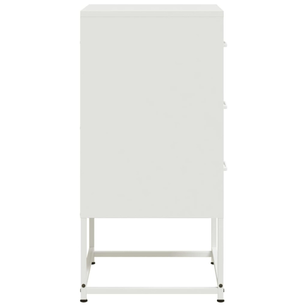 Produktbild för Sängbord 2 st vit 36x39x78 cm stål