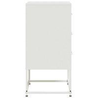 Produktbild för Sängbord 2 st vit 36x39x78 cm stål