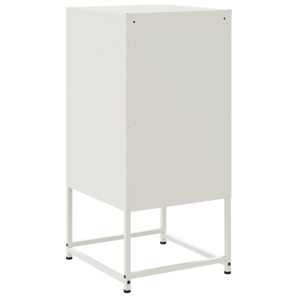 Produktbild för Sängbord 2 st vit 36x39x78 cm stål