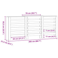 Produktbild för Elementskydd sonoma-ek 205x21,5x83,5 cm konstruerat trä