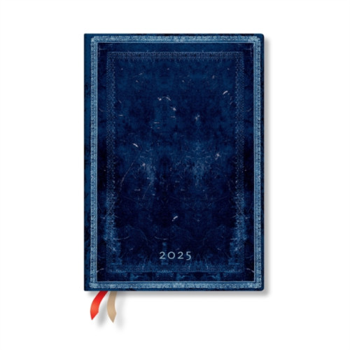 paperblanks Inkblot (Old Leather Collection) Midi 12-month Horizontal Hardback Dayplanner 2025 (Elastic Band Closure) (inbunden, eng)