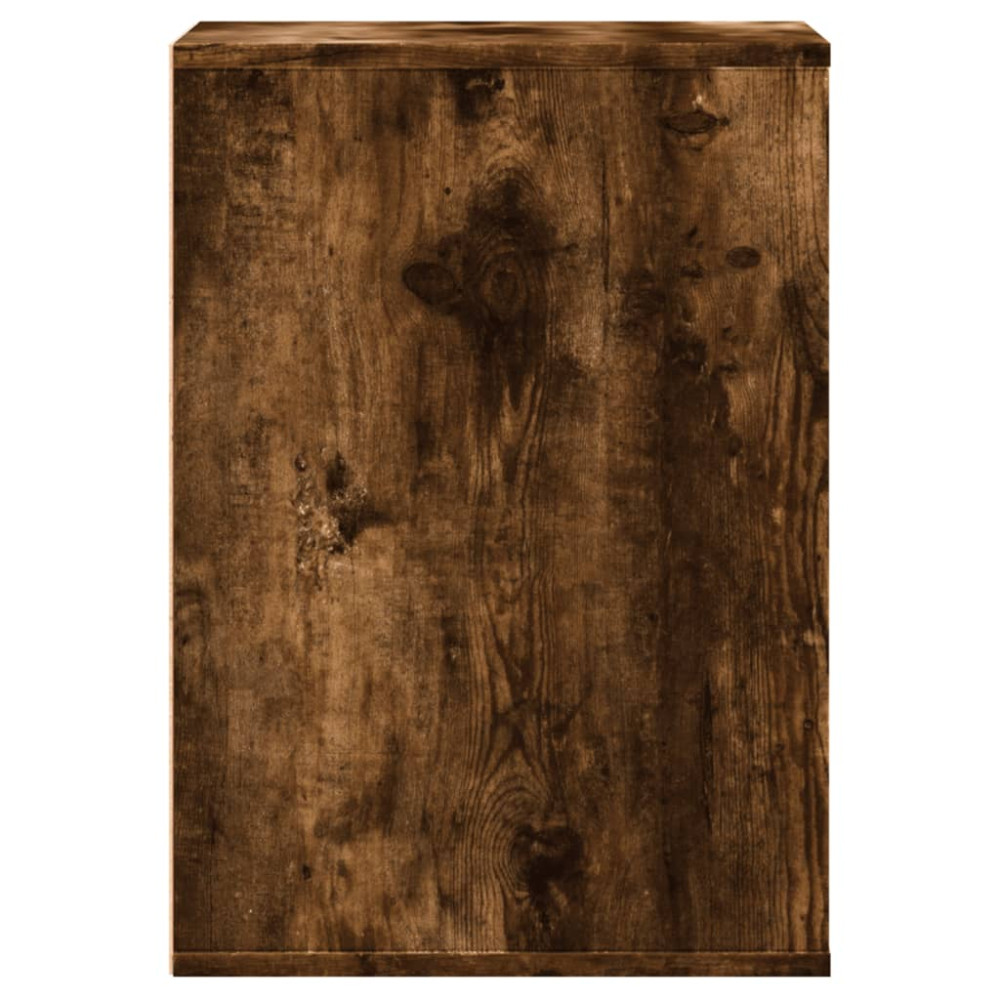 Produktbild för Byrå rökfärgad ek 40x41x58 cm konstruerat trä