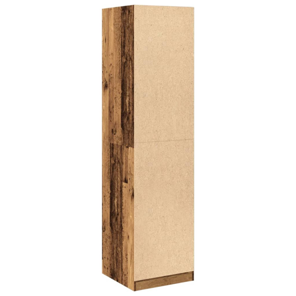 Produktbild för Garderob åldrat trä 50x50x200 cm konstruerat trä