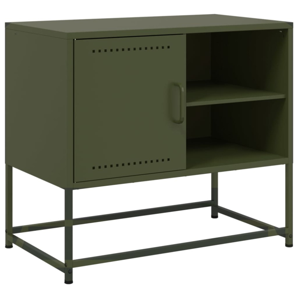 Produktbild för TV-skåp senapsgul 100,5x39x60,5 cm stål