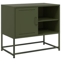 Produktbild för TV-skåp senapsgul 100,5x39x60,5 cm stål