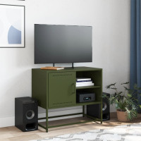 Produktbild för TV-skåp senapsgul 100,5x39x60,5 cm stål