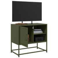 Produktbild för TV-skåp senapsgul 100,5x39x60,5 cm stål
