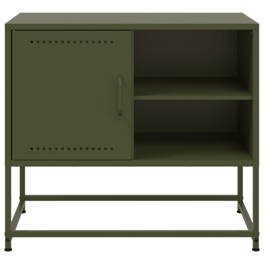 Produktbild för TV-skåp senapsgul 100,5x39x60,5 cm stål