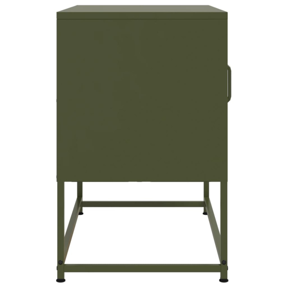 Produktbild för TV-skåp senapsgul 100,5x39x60,5 cm stål
