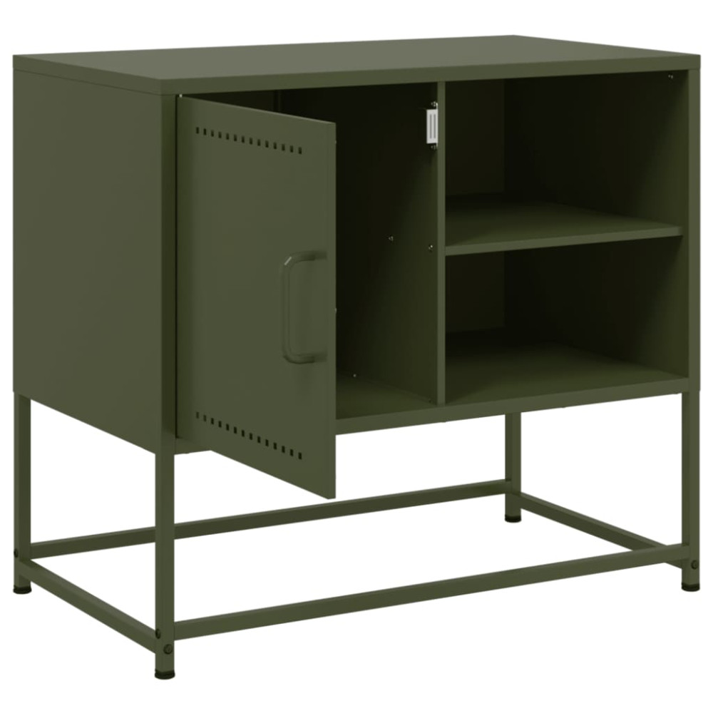 Produktbild för TV-skåp senapsgul 100,5x39x60,5 cm stål