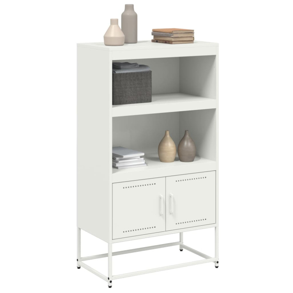 Produktbild för Högskåp vit 68,5x38,5x123,5 cm stål