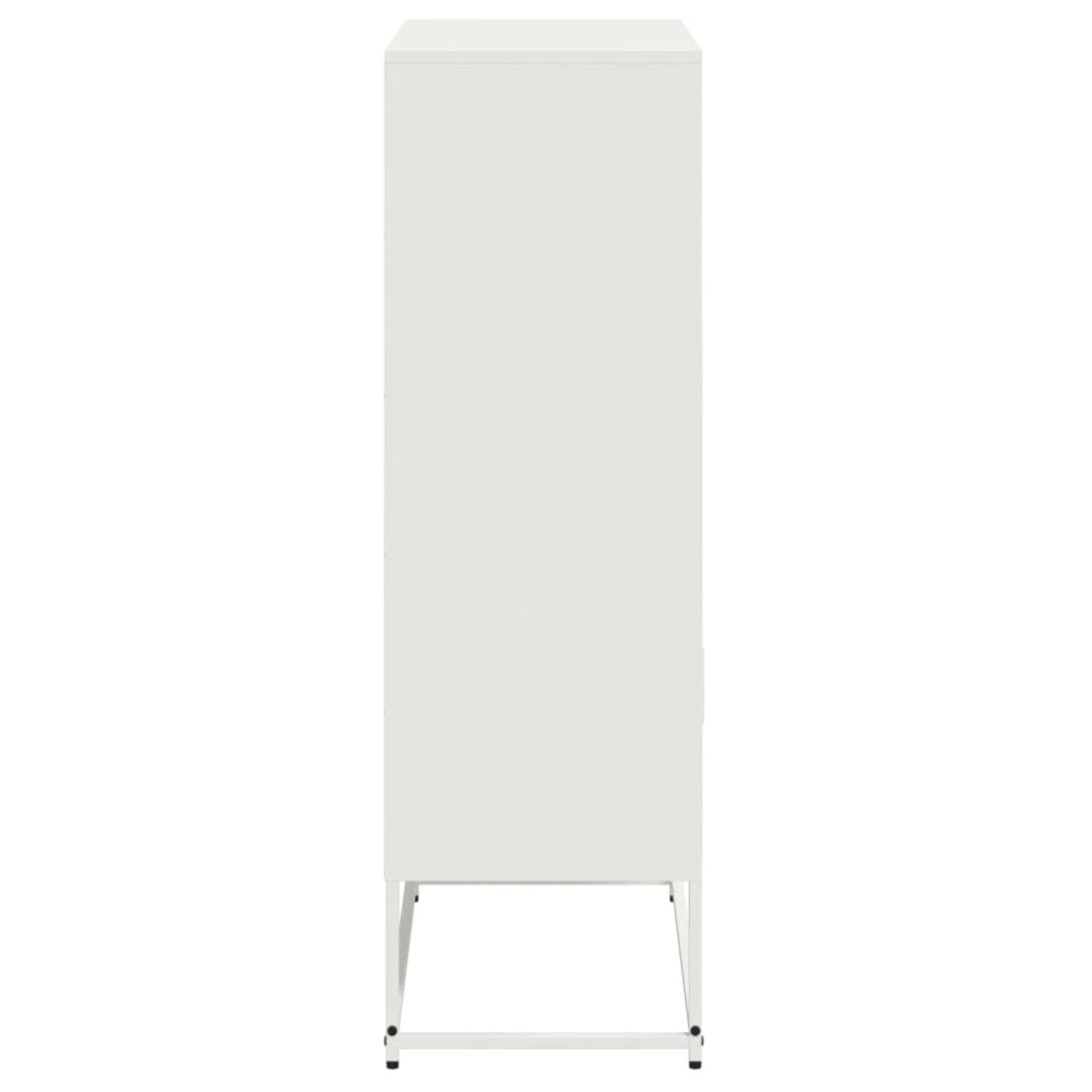Produktbild för Högskåp vit 68,5x38,5x123,5 cm stål