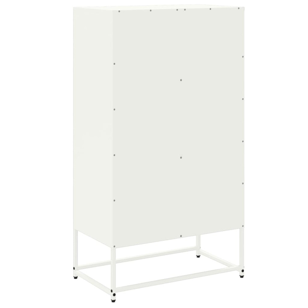 Produktbild för Högskåp vit 68,5x38,5x123,5 cm stål