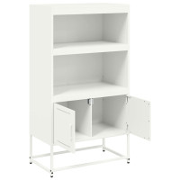 Produktbild för Högskåp vit 68,5x38,5x123,5 cm stål