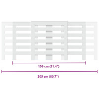 Produktbild för Elementskydd vit 205x21,5x83,5 cm konstruerat trä