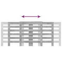 Produktbild för Elementskydd betonggrå 205x21,5x83,5 cm konstruerat trä