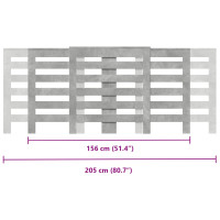 Produktbild för Elementskydd betonggrå 205x21,5x83,5 cm konstruerat trä