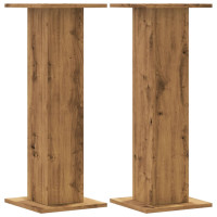 Produktbild för Högtalarställ 2 st ek 30x30x80 cm konstruerat trä