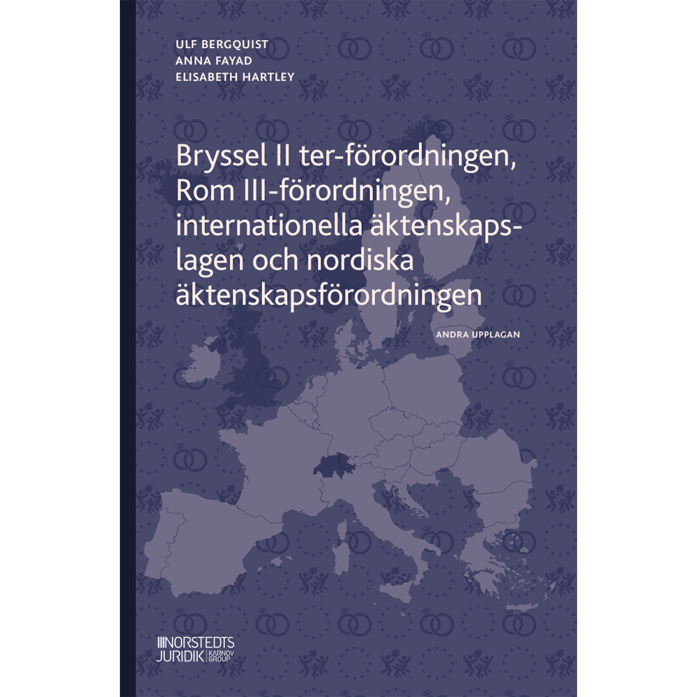 Produktbild för Bryssel II ter-förordningen, Rom III-förordningen, internationella äktenskapslagen och nordiska äktenskapsförordningen (häftad)