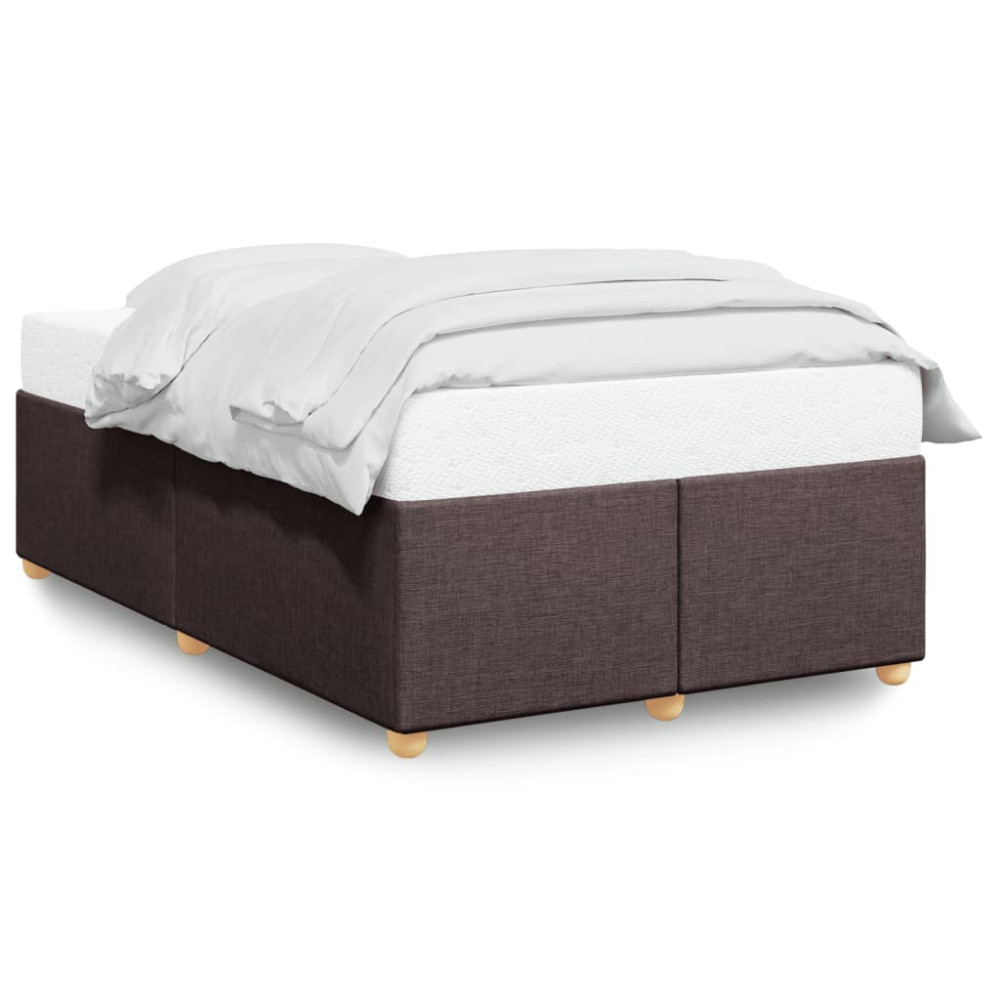 Produktbild för sängram utan madrass mörkbrun 120x190 cm tyg