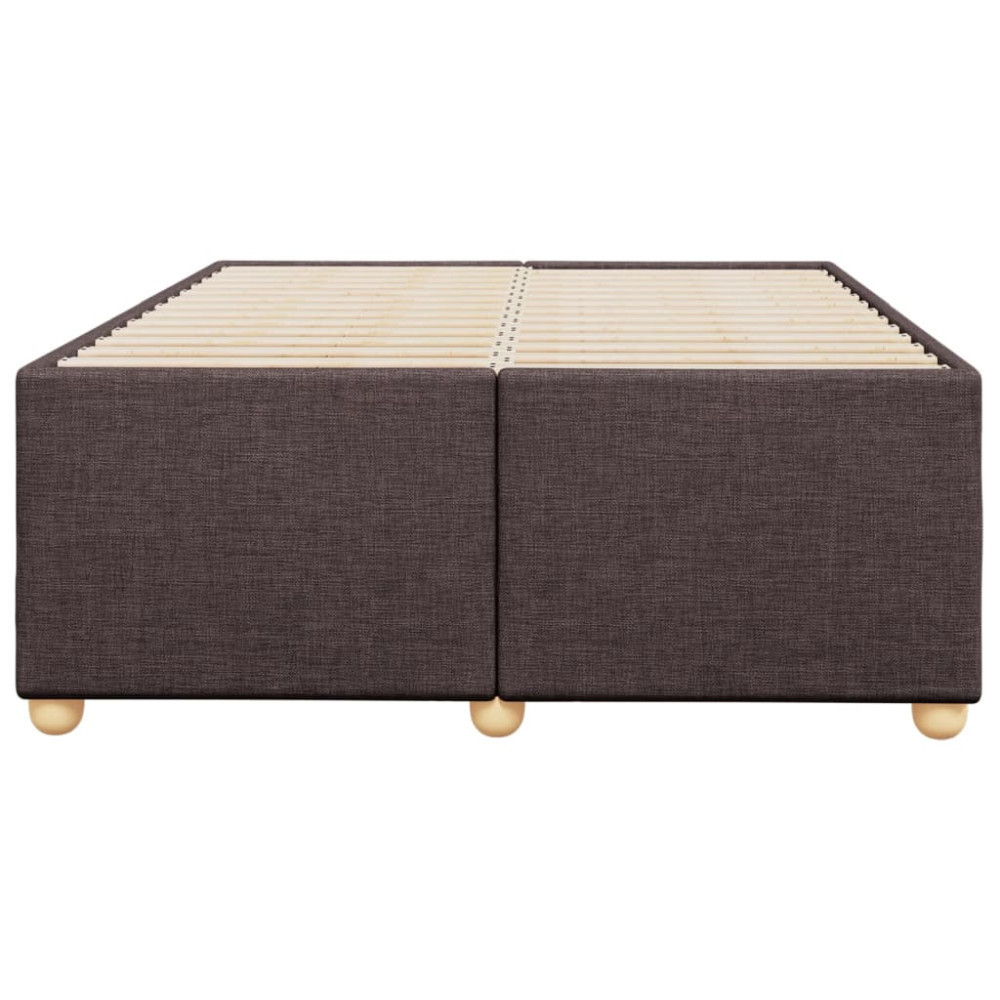 Produktbild för sängram utan madrass mörkbrun 120x190 cm tyg