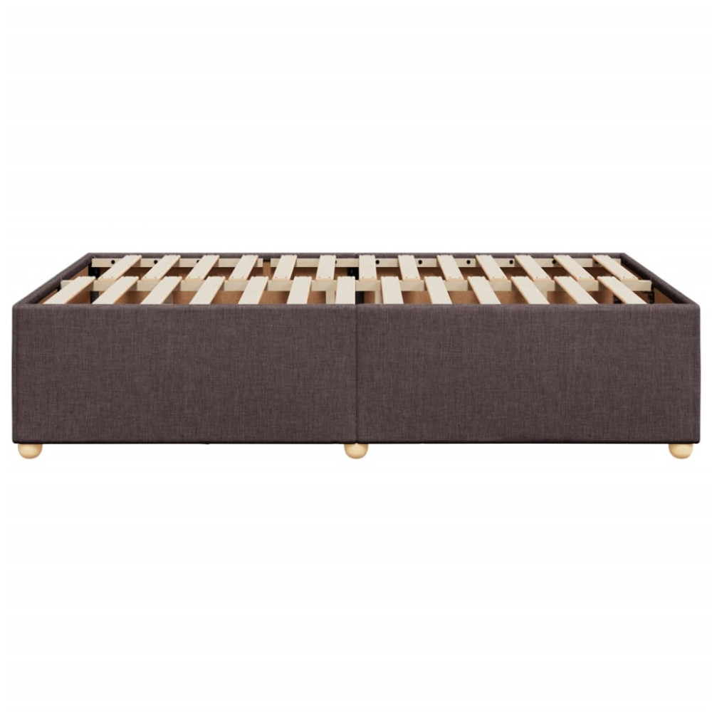 Produktbild för sängram utan madrass mörkbrun 120x190 cm tyg